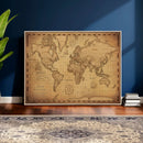 Personalized Push Pin World Map, Vintage Travel Map Canvas, Custom Names Anniversary Gift, Places Visited Pin Board, Couples Adventure Art by MyGreatCanvas | Canvas Wall Art Prints | Photo Prints & Wall Decor