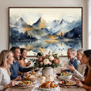 Lake Abstract Mountain Wall Art Canvas Print