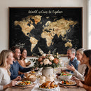 Personalized World Map Print | Customize Map with Push Pin