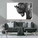 Black and White Grizzly 399 Bear Canvas Print Wall Art | by MyGreatCanvas | Canvas Wall Art Prints | Photo Prints & Wall Decor