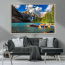 Moraine Lake 3-Panel Wall Art, Majestic Mountain and Lake by MyGreatCanvas | Canvas Wall Art Prints | Photo Prints & Wall Decor