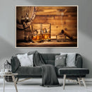 Rustic Whiskey and Barrel Canvas Print by MyGreatCanvas | Canvas Wall Art Prints | Photo Prints & Wall Decor