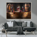 Wine and Barrels Wall Art Canvas Print by MyGreatCanvas | Canvas Wall Art Prints | Photo Prints & Wall Decor