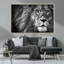 Black and White Lion Canvas Wall Art Print – Wildlife by MyGreatCanvas | Canvas Wall Art Prints | Photo Prints & Wall Decor