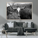 Western Home Wall Art Canvas Print, Framed Texas Longhorn by MyGreatCanvas | Canvas Wall Art Prints | Photo Prints & Wall Decor