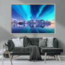 Northern Lights above Mountain Wall Art, Northern Lights