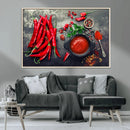 Red Chili Peppers Wall Art Kitchen Artwork Canvas Print by MyGreatCanvas | Canvas Wall Art Prints | Photo Prints & Wall Decor