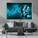 Music and Microphone Wall Art Canvas Print by MyGreatCanvas | Canvas Wall Art Prints | Photo Prints & Wall Decor
