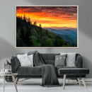 Forest Landscape Wall Art Sunset Canvas, Forest Sunset