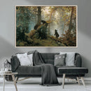 Grizzly Bear Cubs Wall Art Canvas Print