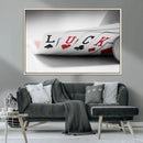 Framed Luck Poker Cards Canvas – Modern Triptych Wall Art,