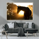 Horse at Sunset Wall Art Animal Canvas Print