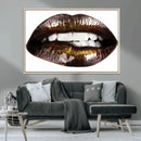 Close Up Lips Wall Art Canvas Print