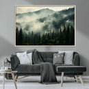 Captivating Misty Forest Wall Art Premium Canvas Print a