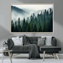 Captivating Misty Forest Wall Art Premium Canvas Print,