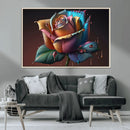 Abstract Rose Wall Art Canvas Print