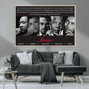 Thinker Quintet Canvas Wall Art – Martin, Obama, Malcolm X,