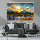 Grand Teton Park Sunrise Wall Art – Vibrant Landscape Canvas