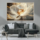 Gold Floral Wall Art Canvas Print, Framed Modern Flower Art by MyGreatCanvas | Canvas Wall Art Prints | Photo Prints & Wall Decor
