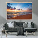 Golden Hour Beach Sunset Wall Art | Canvas Print | Ready to