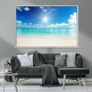 Blue Ocean Wall Art Canvas Print - Tranquil Ocean Paradise