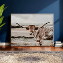 Texas Longhorn Canvas Wall Art Print – Majestic Western by MyGreatCanvas | Canvas Wall Art Prints | Photo Prints & Wall Decor