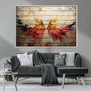 Abstract Angel Wings Canvas Wall Art – Framed and Ready to