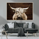 Highland Cow Wall Art Canvas Print, Rustic Farmhouse Decor, by MyGreatCanvas | Canvas Wall Art Prints | Photo Prints & Wall Decor