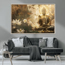 Zen Buddha Wall Art Canvas Print | Peaceful Meditation Decor