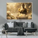 Golden Buddha Wall Art | Yoga Room Decor and Meditation Room by MyGreatCanvas | Canvas Wall Art Prints | Photo Prints & Wall Decor