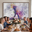 Watercolor Golf Swing Wall Art Canvas Print | Vibrant