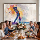 Watercolor Golf Swing Wall Art Canvas Print | Vibrant