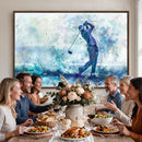 Golf Swing Wall Art Canvas Print - Sports-Inspired
