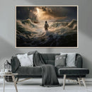Jesus Walking on Water Wall Art Canvas Print - Religious