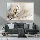 Barn Owl Wall Art | Watercolor Canvas Print | Perfect for