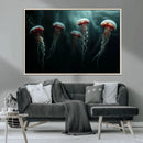 Abstract Jellyfish Wall Art Canvas Print