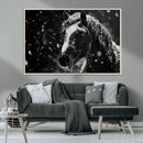Winter Horse Wall Art | Black and White Horse Print | Ready by MyGreatCanvas | Canvas Wall Art Prints | Photo Prints & Wall Decor