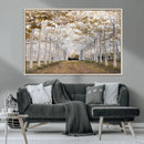 Forest Grove Wall Art | Serene Pathway Canvas Print | Ready