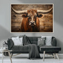 Longhorn Bull Wall Art | Canvas Print | Ready to Hang | by MyGreatCanvas | Canvas Wall Art Prints | Photo Prints & Wall Decor