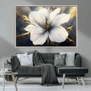 White Flower Wall Art Canvas Print | Ready to Hang |