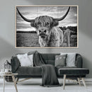 Scottish Highland Cow Wall Art Canvas Print | Ready to Hang