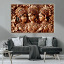 Indian Woman Statue Wall Art Canvas Print