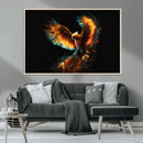 Fiery Phoenix Canvas Print | Ready to Hang Wall Art | Bold