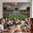 University of Michigan Wolverines Print Canvas, Football