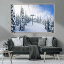 Winter Ski Lift Wall Art Print - Landscape Wall Art | Snowy