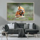 Heartwarming Fox and Baby Cub Wall Art | Ready to Hang