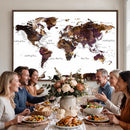 World Map Canvas Print – Detailed Map of the World Wall Art