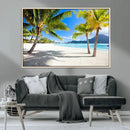 Blue Beach and Sea Wall Art Canvas Print by MyGreatCanvas | Canvas Wall Art Prints | Photo Prints & Wall Decor