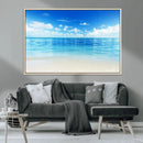 Beach Scene Canvas Wall Art Print – Tranquil Ocean Horizon by MyGreatCanvas | Canvas Wall Art Prints | Photo Prints & Wall Decor