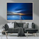 Blue Sunset Ocean Canvas Wall Art Print – Serene Coastal by MyGreatCanvas | Canvas Wall Art Prints | Photo Prints & Wall Decor